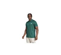 Polo de fitness adidas tres base hombre verde oscuro/blanco S
