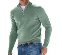Polo de Golf de Manga Larga para Hombre, Transpirable, de Secado rápido, para Entrenamiento, Golf, Gimnasio, Deportes, Casual, Cuello con Cremallera de un Cuarto, Verde, M