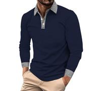 Polo de golf de manga larga para hombre y hombre, sudadera inteligente de primera calidad, sudadera de ajuste regular, color sólido, camisas de negocios, camisa de moda, camisa de primavera y otoño