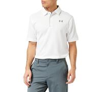 Polo de golf t cnico Under Armour para hombre, blanco (100)/grafito, talla grande
