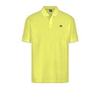 Polo de hombre 100% algodón piqué, camiseta de manga corta con cuello y botones, polo de hombre casual elegante para ocio y oficina, ajuste cómodo con logotipo bordado en el lado del corazón, Lima, XL