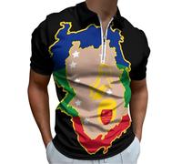 Polo de manga corta con el mapa de la bandera del Amazonas Venezuela para hombre, camiseta casual de verano, Estilo:, 3XL