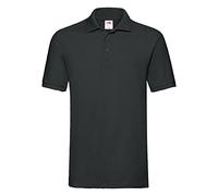 Polo de manga corta para hombre con bolsillo 65/35 de Fruit of the Loom Negro negro Large