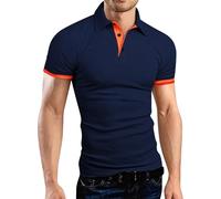 Polo de manga corta para hombre, corte ajustado, camiseta de verano, camiseta de golf, monocolor, camiseta de ocio, camiseta para hombre, con botones, camiseta clásica, deportiva, camiseta de tenis