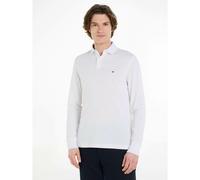 Polo de manga larga recta de punto piqué 1985 Hombre Talla M. Color Blanco