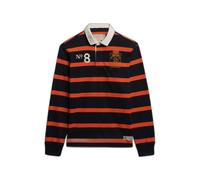 Polo de mangas largas con doble emblema a rayas Superdry Rugby L