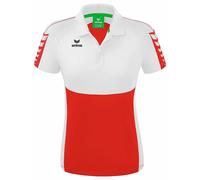 Erima Mujer Six Wings Camisa Polo, Rojo/Blanco, 38