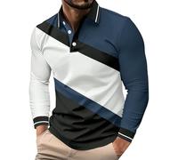 Polo de ocio ajustado para hombre, sudadera de moda para otoño e invierno, edición regular, manga de hombro, suéter de color sólido, blusa Henley para hombre, camiseta de tenis 2026 para golf, rugby