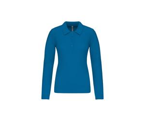 Polo de piqué de manga larga para mujer Kariban XL