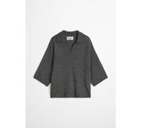 Polo de punto holgado Middle Grey Melange XS