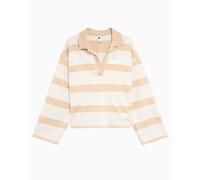 Polo de rayas Oversize Nike Sportswear para mujer Beige M