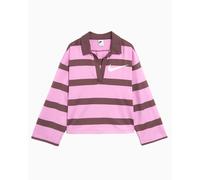 Polo de rayas Oversize Nike Sportswear para mujer Rosa XS