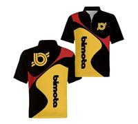 Polo De Rugby 3D Hombre Camiseta Entrenamiento con Cremallera Manga Corta Transpirable Gráfico Cuello Suave para B.i.m.o.t.a-HeiHuangSe||s