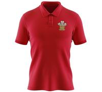 Polo de rugby bordado con insignia del Príncipe de Gales para hombre, camiseta de rugby Cymru de las Naciones Gales, rosso, L