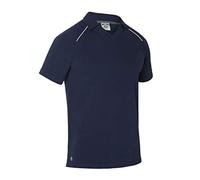 Polo De Trabajo Piqué de Manga Corta Reflectante Unisex Profesional/Mensajero. Color Azul Marino Talla L. Ref: 3016