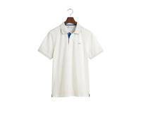 GANT Camiseta de Manga Corta para Hombre REG Contrast Pique SS Rugger, Fuente de Huevo., L