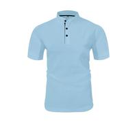 Polo Hombre Camisetas De Verano En Color Sólido Y Manga Corta con Ajuste Clásico Y Tejido De Punto De Rendimiento Deportivo Mezcla Transpirable Que Absorbe La Humedad para Un Confort Fresco