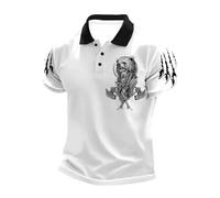 Polo Hombre Manga Corta AlgodóN, Polo Hombre Slim Fit, Camiseta Camisetas Camisa Estampada con Botones Informal Estampada con Cuello CláSico Y Tejido Camisa Polos Masculino Camiseta Summer Tops