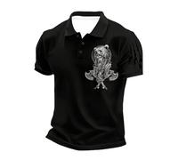 Polo Hombre Manga Corta AlgodóN, Polo Hombre Slim Fit, Camiseta Camisetas Camisa Estampada con Botones Informal Estampada con Cuello CláSico Y Tejido Camisa Polos Masculino Camiseta Summer Tops