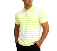 Polo Hombre Manga Corta AlgodóN, Polo Hombre Slim Fit, Camisetas Camiseta Camisa Rayas Punto Transpirable Informal Verano CóModa Negocios Y Ocio Summer Tops Polos Masculino Camisa Camiseta