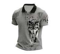 Polo Hombre Manga Corta AlgodóN, Polos Hombre Punto, Camisa De Manga con Botones Estampados Al Frente para Verano Top Camisetas Polos Homem Polos Masculina