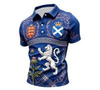 Polo Hombre Manga Corta Escocesa para El Día A Día Top Casual Transpirable con Cuello Clásico Y Ajuste Cómodo Diseño Ligero Y Moderno Que Ofrece Un Estilo Relajado Y con Carácter para El Tie