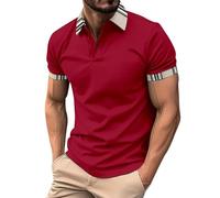 Polo Hombre Manga Corta Manga Corta, Polo Hombre Slim Fit, Camisa Camiseta Camisetas con Botones hacia Arriba Y Solapa hacia Abajo Deportiva Color SóLido Camiseta Summer Tops Polos Masculino Camisa