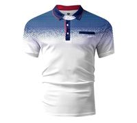 Polo Hombre Manga Corta Manga Corta, Polo Hombre Slim Fit, Camisa Camiseta Camisetas Informal con Estampado Moda Y Talla GrancóModa Y Transpirable Ideal Summer Tops Polos Masculino Camisa Camiseta