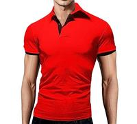 Polo Hombre Manga Corta, Polos para Hombre,Holgado con Solapa Estilo Verano Casual y Moderno para Ocio Diario Camisa T-Shirt Verano