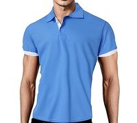 Polo Hombre Manga Corta, Polos para Hombre,Holgado con Solapa Estilo Verano Casual y Moderno para Ocio Diario Camisa T-Shirt Verano