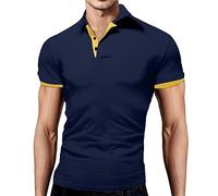 Polo Hombre Manga Corta, Polos para Hombre,Holgado con Solapa Estilo Verano Casual y Moderno para Ocio Diario Camisa T-Shirt Verano