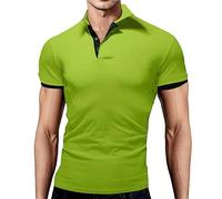Polo Hombre Manga Corta, Polos para Hombre,Holgado con Solapa Estilo Verano Casual y Moderno para Ocio Diario Camisa T-Shirt Verano