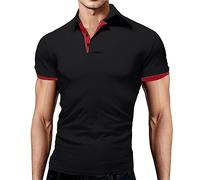 Polo Hombre Manga Corta, Polos para Hombre,Holgado con Solapa Estilo Verano Casual y Moderno para Ocio Diario Camisa T-Shirt Verano