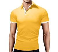 Polo Hombre Manga Corta, Polos para Hombre,Holgado con Solapa Estilo Verano Casual y Moderno para Ocio Diario Camisa T-Shirt Verano