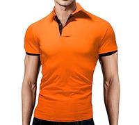 Polo Hombre Manga Corta, Polos para Hombre,Holgado con Solapa Estilo Verano Casual y Moderno para Ocio Diario Camisa T-Shirt Verano