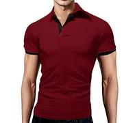 Polo Hombre Manga Corta, Polos para Hombre,Holgado con Solapa Estilo Verano Casual y Moderno para Ocio Diario Camisa T-Shirt Verano