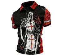 Polo Hombre Manga Corta Punto, Polos Hombre Summer, Camisa De Manga con Cuello Estampado del DíA De Inglaterra Top De Punto Informal para Uso Diario Verano Top Camisetas Polos Homem Polos Masculina