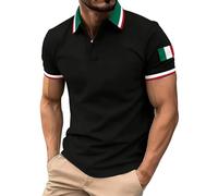 Polo Hombre Manga Corta Slim Fit, Polo Hombre Summer, Camisetas Camiseta Camisa con Estampado Botones Al Frente TemáTica del DíA La LiberacióN Camisa Polos Masculino Summer Tops Camiseta