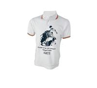 Polo Hombre. TORERO - Bandera de España en Cuello y magas. - Vinilo Frontal TORERO- Carlos Aranda - Frase ARTE en Color Negro. Tejido 60% algodón/ 40% poliéster, Punto piqué. MODA TAURINA (Talla M)