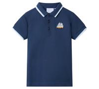 Polo Infantil de Manga Corta Ropa de Niños Informal Algodón Azul Oscuro 116