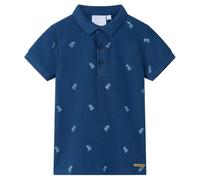 Polo Infantil de Manga Larga Ropa de Niños Diseño de Palmeras Azul Oscuro 140