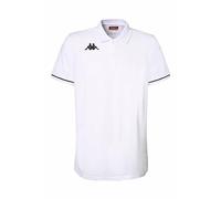 Kappa Camiseta BARLI, Polo para Hombre, Blanco/Negro, S