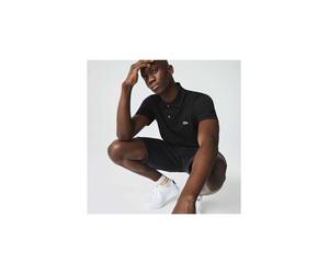 Polo lacoste canalé negro hombre 2XL