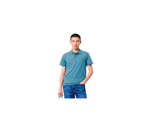 Polo lacoste chemise col bord-cotes manches courtes hombre azul L