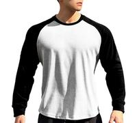 Polo liso para hombre, ajuste holgado, color liso, cuello redondo, manga larga, para deportes, correr, fitness, ajuste delgado, base gruesa, blusa Henley para hombre, camiseta de golf 2026, blanco, XL