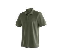 Maier Sports Polo Ligero Ulrich, para Hombre, de Piqué, Senderismo y Ocio, Tecnología Dryprotec, Transpirable, Regular Fit, Green Goose, Talla S
