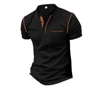 Polo manga corta hombre básico manga corta casual tenis golf polos golf camisa transpirable hombres camiseta transpirable verano, B-le negro, S