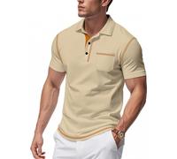 Polo Manga Corta Hombre Camisetas Verano Deporte Cuello Mao Deportes Mis Pedidos Realizados Lisas Verano Caqui Ropa de XL Trabajo de Trabajo Polos Hombre Manga Corta Caqui XL