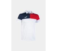 Joma Polo Manga Corta Crew v Blanco Rojo Marino
