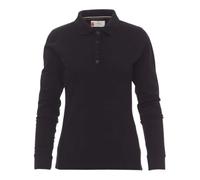 Polo Mujer Florence Negro De Manga Larga - Payper - Uniforme Barista Camarera